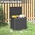 LHBGO Deck Box, 31 Gallon Resin Outdoor Storage Box, Waterproof and UV Resistant Lightweight Storage Deck Box for Garden Tools, Supplies