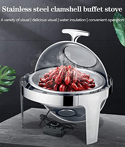 ksamwjf Chafers und Buffetwärmer, Chafing Dishes, runde Edelstahl-Buffetserver und Speisenwärmer für Buffets, Bankette… – Bild 4