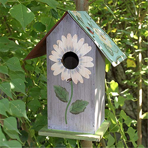 Birdhouse Creative Birdhouse Outdoor Decoration Retro Cottages Bird Feeder House Perfect Gifting Option For Kids Outdoor Wood Birdhouse Arts And Crafts Country For Small Bird Bird Nesting Box