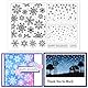 GLOBLELAND Winter Weihnachtsstempel Silikonstempel Schneeflocken Hintergrund Transparente Stempel Sternen Hintergrund Klare Stamps Für Karten Herstellung DIY Scrapbooking Basteln