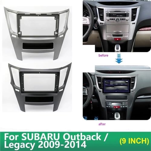 Panneau autoradio 9 pouces Subaru Outback Legacy RHD kit facade gris