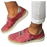Sunnyuk Freizeitschuhe Damen Stoff Leicht Flache Schuhe Atmungsaktive Stoffschuhe Elegante Frauen Schnürhalbschuhe Laufschuhe Sommer Herbst Outdoor Walkingschuhe Laufschuhe Halbschuhe