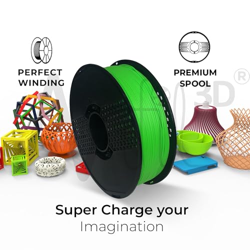 Image of NFIL3D 1KG Net Turbo Finish PLA+ Mint Green 3D Printer Filament | Filaments for 3D Printer| 1.75mm| Accuracy + /- 0.015mm | 1000g 3D Filament, 250g Spool, 350g Packaging Weight (Total Weight 1.6KG)