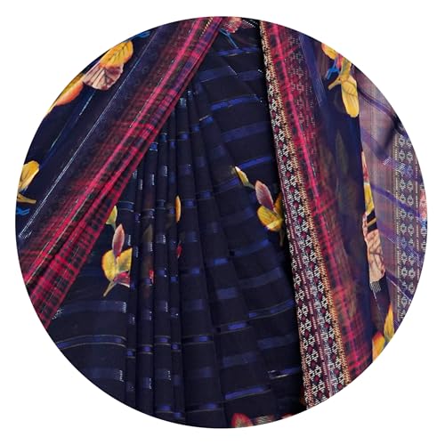 Image of MIRCHI FASHION Women Saree Floral Printed Georgette | Breathable Ethnic Sari for Social Events and Social Visits with Blouse Piece