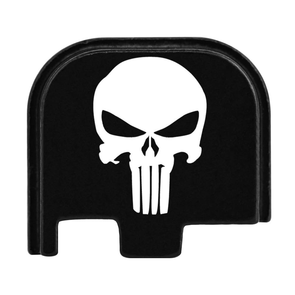 Laser Engraved Anodized Aluminum Rear Cover Slide Back Plate for 9mm Glock 43X & 48 and 43X MOS 48 MOS - Replace The Original Plastic Plate - Choose Your Design