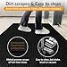 LVETOLS 3' x 10' High Traffic Guard Doormat, Commercial Grade Door Floor Mat Striped Brush Step Entrance Mat with Rubber Backing, Low Profile Commercial Rugs for Entryway, Easy to Clean(Jet Black)