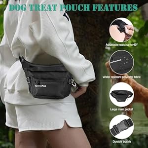   ORIA-Dog-Treat-Pouch-for-Training-Dog-Fanny-Pack-Portable-Dog-Waist-Pack-Dog-Walking-Bag-with-Adjustable-Waist-Belt-for-Training-Hiking-Running