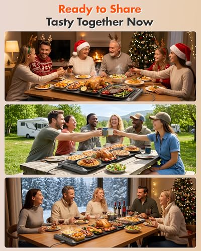 Image of Warming Mat For Food Extra Long 43 inchx12 inch 600W Food Warming Mat Heat Resistant Pad,Chafing Dishes for Buffet 6 Temp 12 Hours,Child Lock,Food Warmers for Parties Buffet for Catering Gatherings