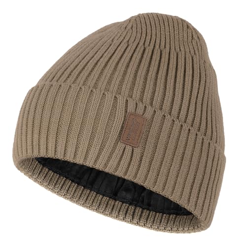 Image of Wmcaps Warm Beanie for Men Women, Fleece Lined Beanie Warm Winter Caps Unisex Fashion Knit Cuffed Cap