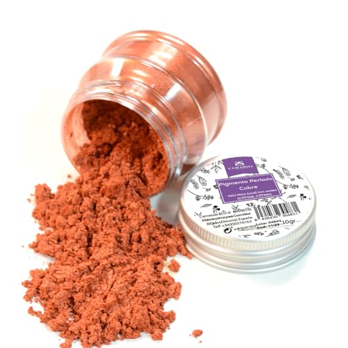 Camassia Pigmento perlado en polvo Cobre (Mica) | Pigmentos minerales y micas | Mica - Pigmento cosmético mineral de origen natural | 10gr