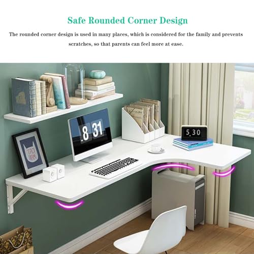 établi pliable robuste et bureau d'angle rabattable 100 cm - 3