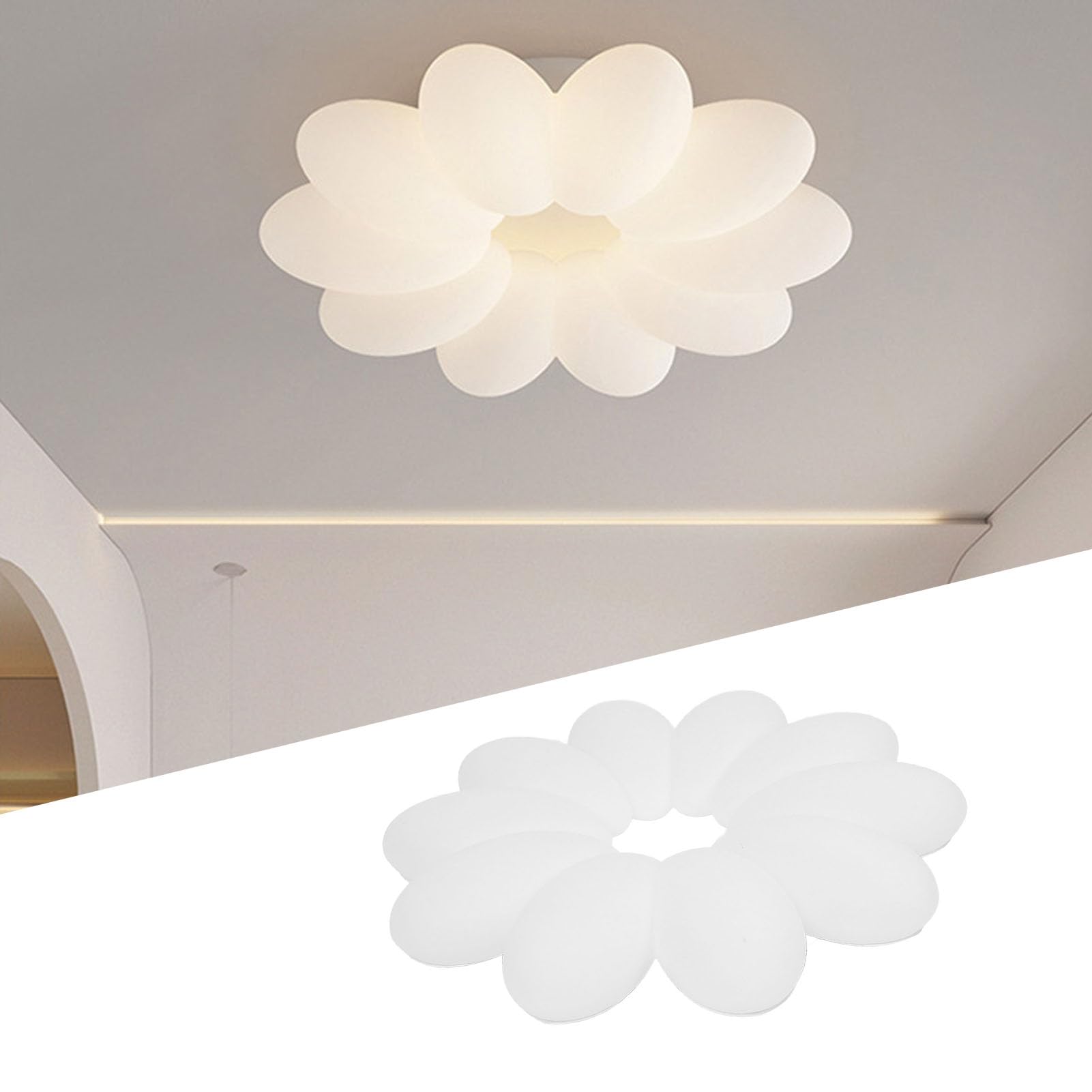 Generic Sufitowa LED do Montażu Podtynkowego, Nowoczesny Design, możliwość Przyciemniania, z Pilotem do Salonu, Sypialni, Ciepłe Białe i Neutralne światło