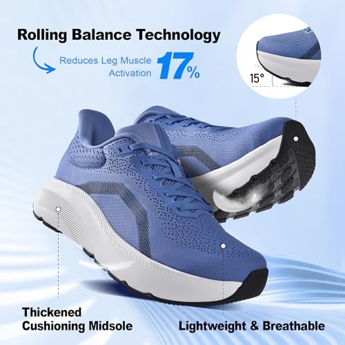 Image of JACKSHIBO Mens Wide Toe Box Shoes Lightweight Slip On Orthopedic Tennis Sneakers Plantar Fasciitis Footwear-Breathable Mesh for Running Walking Athletic Thick Cushion Zero Drop Sole Width Shoes