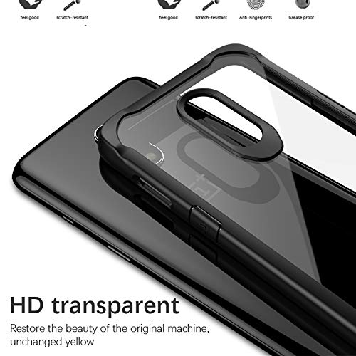 Image of A rtistque Clear Back Cover Case for Realme X Hybrid Transparent Shockproof Armor - Black