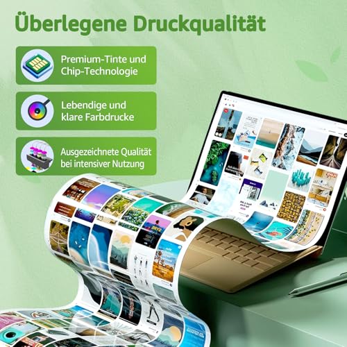 GREENSKY 560 561 Patronen XL Ersatz für Canon Druckerpatronen 560 561 XL PG560XL CL-561XL für Canon Pixma TS5350i Patronen TS5350 TS7450 TS7451 TS7450i TS5351 TS5351i TS5351a TS5352 (1Schwarz, 1Farbe)