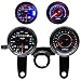 iztor Motorcycle Black Odometer Speedometer and Tachometer with Bracket for Yamaha SR XV RX Cafe Racer Suzuki Honda Kawasaki