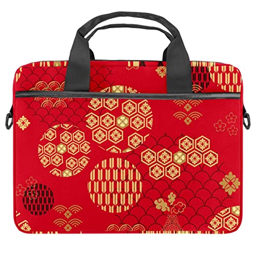 Sac ordinateur 13-14.5 pouces à motif japonais traditionnel multicolore