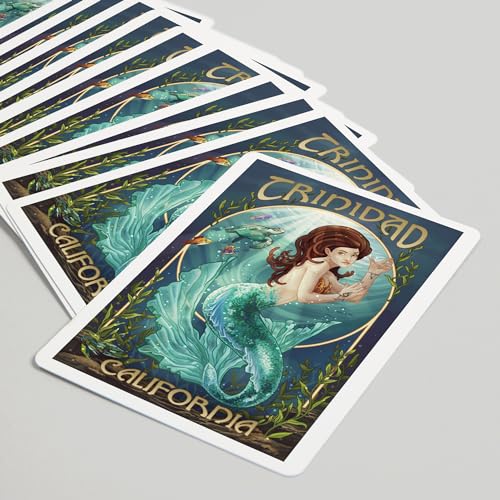 Lantern Press Trinidad, California, Mermaid, 52 cartas póker miniatura 5