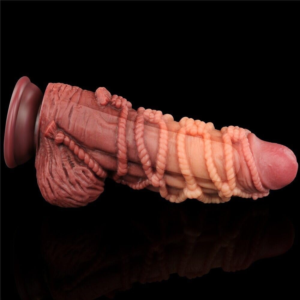 Dildo fallo realistico gigante extra large in silicone a doppia densità ventosa
