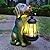Dog Garden Statues with Solar Lantern Outdoor Decor-Dog Solar Figurines Lights Decorations for Patio Yard Lawn Ornaments-Gifts for Birthday Easter Housewarming