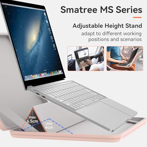 Funda con soporte para ThinkPad E14 de EVA premium con textura antideslizante acabado rosa 3