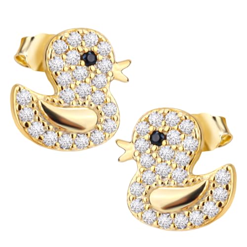 Boucles d'oreilles canard en acier cadeau mignon pour femme et fille