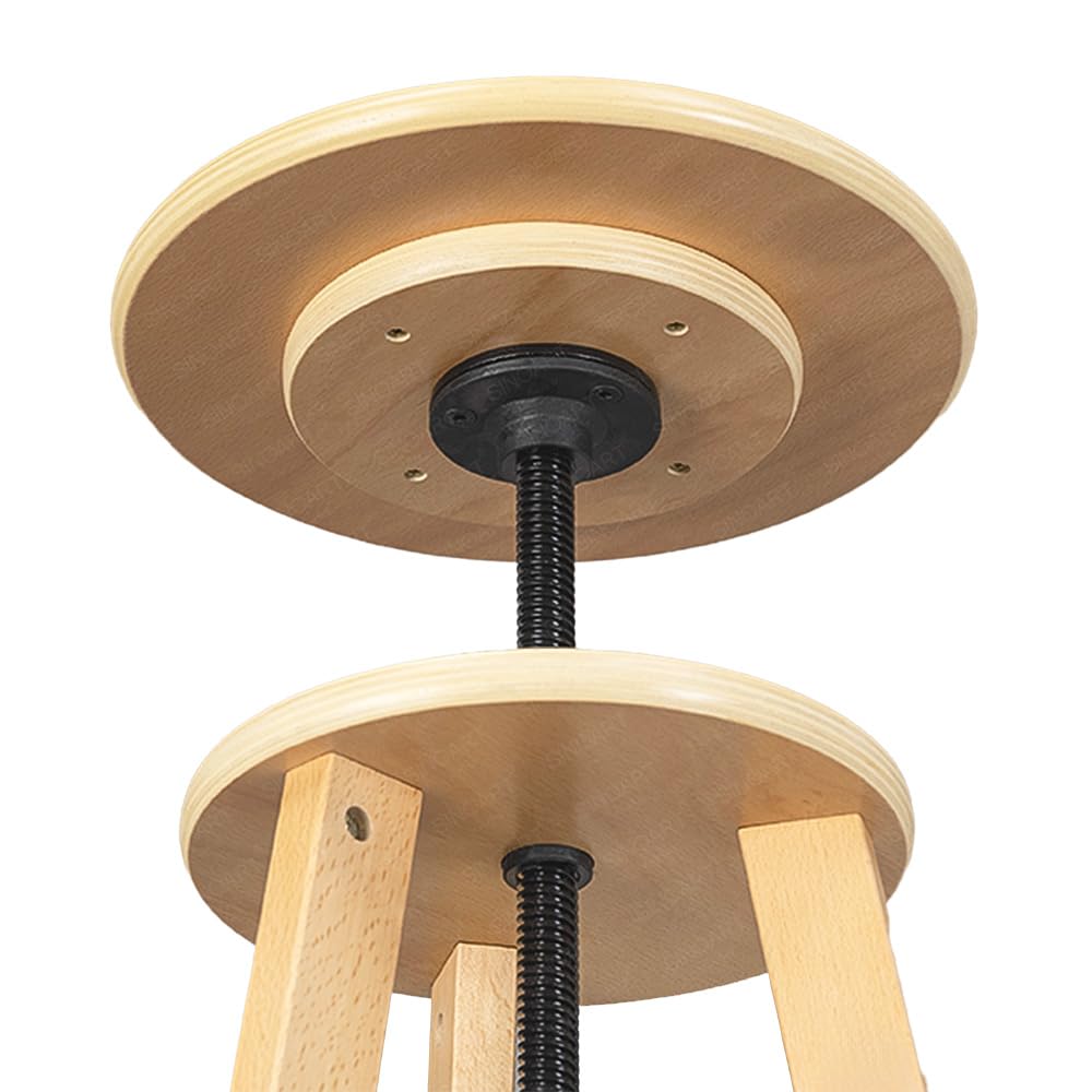 Paintersisters Höhenverstellbarer Malhocker aus Buchenholz – Ideal für Künstler, Küche, Büro, Atelier, Zeichenhocker, Künstlerhocker, Barhocker