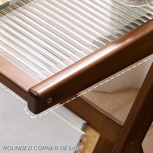 Table d'appoint en rotin stable structure triangulaire et rangement verre