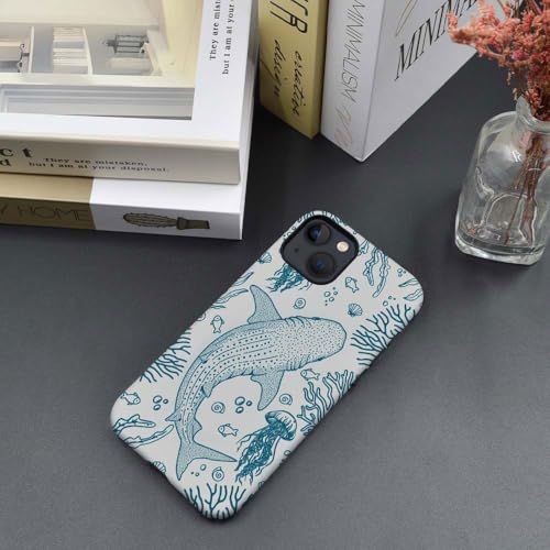 DAIZAG Case Compatible with for iPhone 15,Whale Shark Ocean Coral Reefs Jellyfish Phone Case for iPhone 15 for Girl Women Boy Men by DAIZAG - Image 5