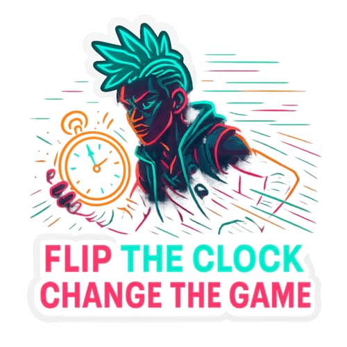 Sticker Neon Estilizado Arcane Ekko 3 x 3 pulgadas miniatura 1