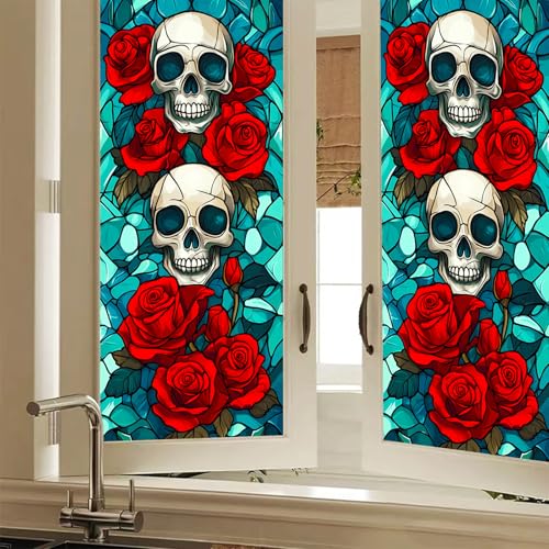 Vinilo Decorativo HOMETITUTE Vidrio Templado Calavera 17.7x39.3 in miniatura 6