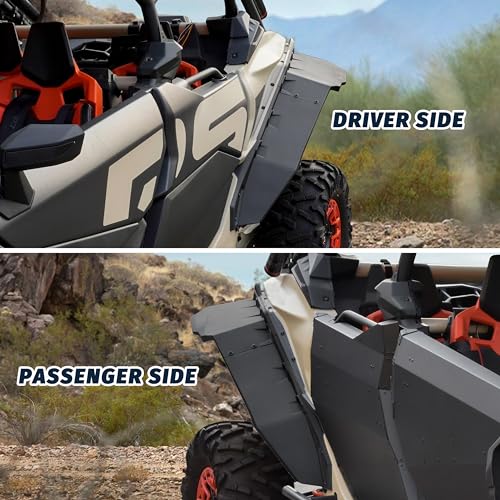 Image of Rear Extended Fender Flares for Can Am X3, XXL Rear Mud Flaps Wider Mud Guards Extension for Can-Am Maverick X3 & X3 Max RS Turbo R RR Accessories 2017-2025 (4PCS)