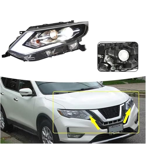 Ensemble de phares pour Nissan X-Trail solution pour optique gauche opaque - 3