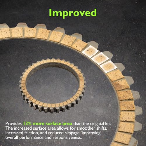 Image of Mofun Friction Steel Clutch Disc Kit Compatible with Harley Sportster XL 1991-2022 Big Twin Touring Softail Dyna FXR 1990-1997 Evolution 1994-1997 Buell All Models 91-2002 Big Twin Clutch Plates
