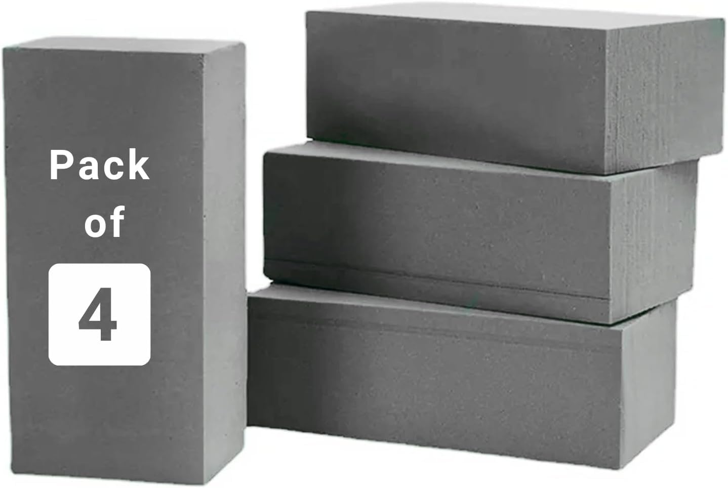 Caliko - Pack 4 Floral Foam Blocks Dry Brick 23x7x10cm, Dry Brick 4x New, Small - Image 2