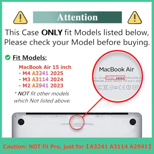 Funda MacBook Air 15 pulgadas 2023 resistente a prueba de golpes con soporte integrado 2