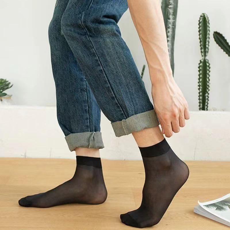 TRY ON Disposable SOCKS PEDS FOOTIES DISPOSABLE NYLON SLIP ON SOCKS FOR GUEST WOMENS MENS BLACK NUDE COLOR3
