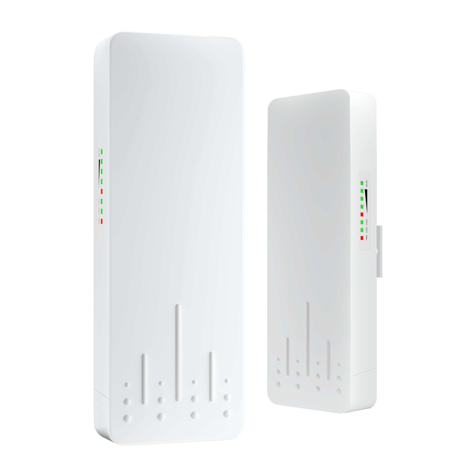 Wireless Bridge with Two 100Mbps LAN Port, 3KM 5.8G Point to Point/Multipoint Outdoor CPE, 14dBi High Gain Antenna WiFi Bridge for Network Expansion, PoE Adapter, IP65 Waterproof, 2 Pack-image-2