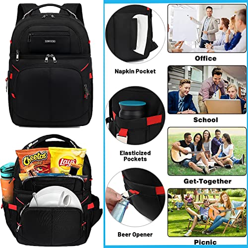 Cooler Backpack,30 Cans Insulated Backpack Cooler Leakproof Double Deck Cooler Bag Rfid Lunch Backpack For Men Women #TOP2
