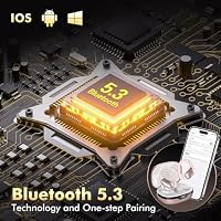 HAOYUYAN Kabellose Bluetooth-Kopfhörer, 80 Stunden Wiedergabe, Power-Display mit Geräuschunterdrückung, Mikrofon, Headsets für Sport/Workout/Laufen – Ansicht 4