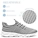 RJYWGS Running Shoes Womens Mens Slip On Sneakers Walking Tennis Gym Lightweight Athletic Workout Casual Comfortable Fashion Sports Shoes Gray Size Women 8.5/ Men 7