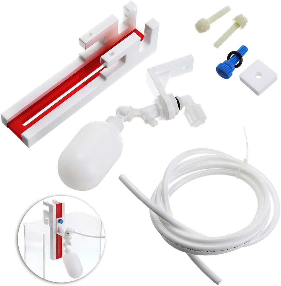 JUXYES Plastic Auto Water Filler Controller With Float Ball Valve, Adjustable Float Valve Mounting Water Level Controller for Aquarium…