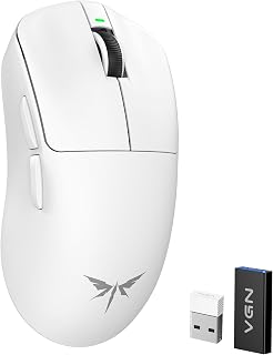 VGN Dragonfly F1 MOBA ワイヤレスゲーミングマウス 55g 超軽量 PAW3395 26K DPI 光学センサー 最適化された触覚クリック感 滑り止めシルバーコーティンググリップ 4000Hzポーリング対応 eスポーツマウス ホワイト