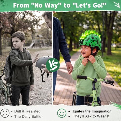 Image of Toddler Bike Helmet with LED Lights for Boys 2-12 Years