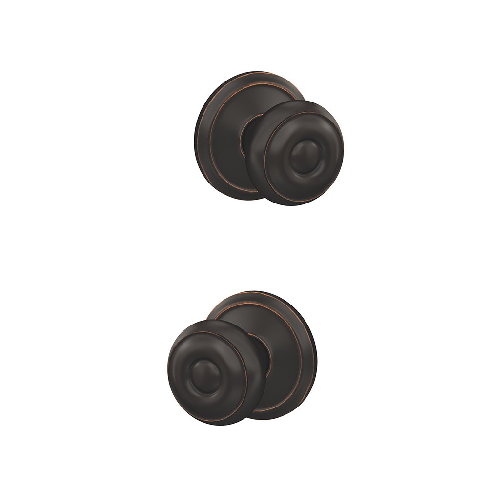 Schlage Custom FC21 GEO 716 ALD Georgian Knob with Alden Trim Hall