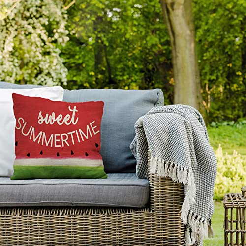 Sweet-Summer-Time-Decorative-Throw-Pillow-Cover-Red-Watermelon-Sign-Cushion-Case-Seasonal-Rustic-Home-Decorations-Green-Farmhouse-Square-Pillowcases-Cotton-Linen-Decor-for-Sofa-Couch-18-x-18 Sweet Summer Time Decorative Throw Pillow Cover Red Watermelon Sign Cushion Case Seasonal Rustic Home Decorations Green Farmhouse Square Pillowcases Cotton Linen Decor for Sofa Couch 18 x 18