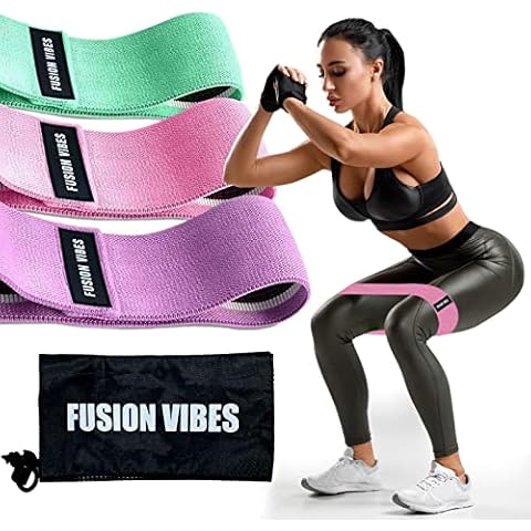 Premium Resistance Bands, Legs and Butt, Non-Slip Booty Bands, Glute Bands, Fabric Resistance Bands, Workout Fitness Bands for Hips & Women/Men/Beginners/Yoga, Athletes Strength Training, Fitness Cover