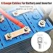 Linkstyle 6PCS 4 AWG 12 Inch Battery Cables, 30CM Pure Copper Power Inverter Wire with 5/16