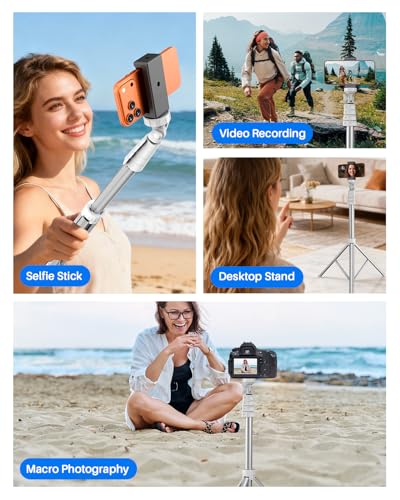 67" Phone Tripod, MIIASI Extendable Tripod for iPhone, Selfie Stick with Remote and Phone Holder, Compatible with iPhone/Android/Camera, Light Stand - image 7