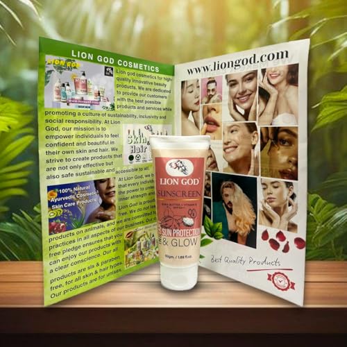 Image of Lion God SunScreen With Shea Butter+ Vitamin E, SPF 50++ | For Instant Sun Protection & Glowing Skin | Protection From Tan | 50gm